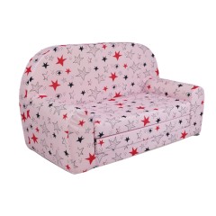 KLEINES KINDER-SCHLAFSOFA 72 MIT ROSA STERNEN