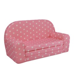 KLEINES KINDER-SCHLAFSOFA 67 MIT ROSA STERNEN