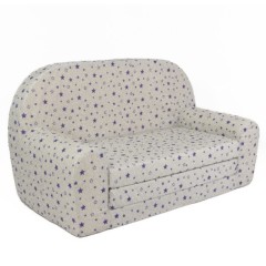 KLEINES KINDER-SCHLAFSOFA 64 BLAUE UND GRAUE STERNE