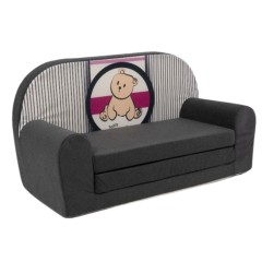 KLEINES KINDER-SCHLAFSOFA 56 TEDDY STREIFEN
