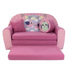 GROSSES KINDER SCHLAFSOFA 30 BIRD PINK