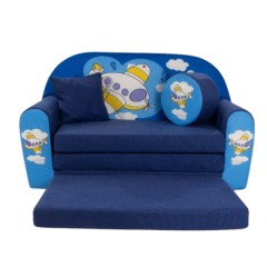 GROSSES KINDER KLAPPSOFA 05 FLUGZEUG