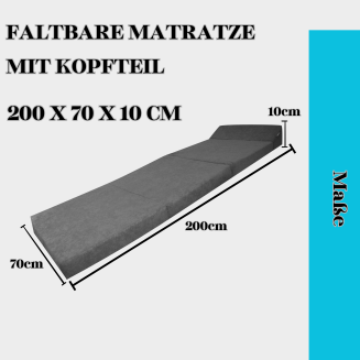 Klappmatratze Gästematratze Größe 200x70x10cm mit VW-GTD-Karomuster - 3