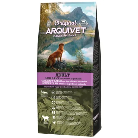 Arquivet Original Adult Lamm & Reis Trockenfutter für erwachsene Hunde, 12 kg