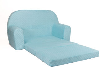 Kindersofa MINI Kindercouch W455_06 Plüsch Türkis - 3