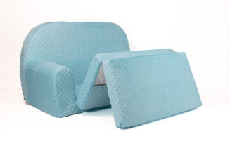 Kindersofa MINI Kindercouch W455_06 Plüsch Türkis - 4
