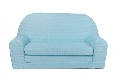 Kindersofa MINI Kindercouch W455_06 Plüsch Türkis
