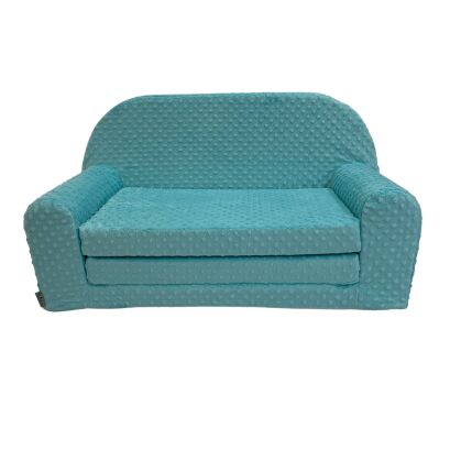 Kindersofa MINI Kindercouch W455_06 Plüsch Türkis