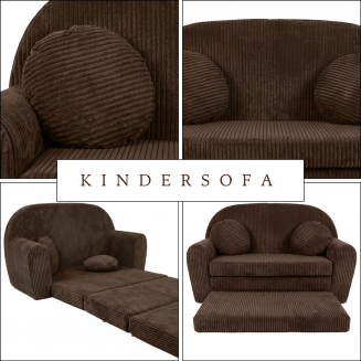 Sofa Rosalia  - Ausklappbares Kindersofa aus Cord mit Verlängerung - 40