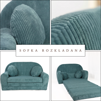 Sofa Rosalia  - Ausklappbares Kindersofa aus Cord mit Verlängerung - 13