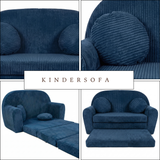 Sofa Rosalia  - Ausklappbares Kindersofa aus Cord mit Verlängerung - 36