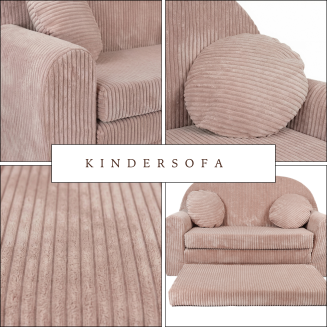 Sofa Rosalia  - Ausklappbares Kindersofa aus Cord mit Verlängerung - 17