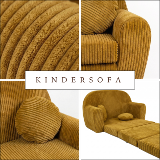 Sofa Rosalia  - Ausklappbares Kindersofa aus Cord mit Verlängerung - 31