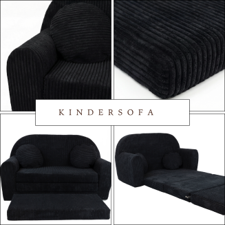 Sofa Rosalia  - Ausklappbares Kindersofa aus Cord mit Verlängerung - 29