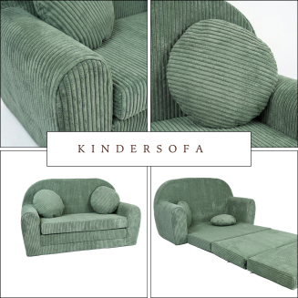 Sofa Rosalia  - Ausklappbares Kindersofa aus Cord mit Verlängerung - 25