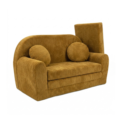Sofa Rosalia  - Ausklappbares Kindersofa aus Cord mit Verlängerung
