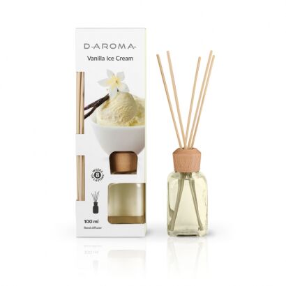 Duftdiffuser D-aroma Reed Diffuser 100ml Vanilleeis – Süße Akzente in Deinem Zuhause