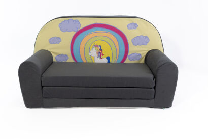 Kindersofa MINI Kindercouch W386_54 Pony Regenbogen