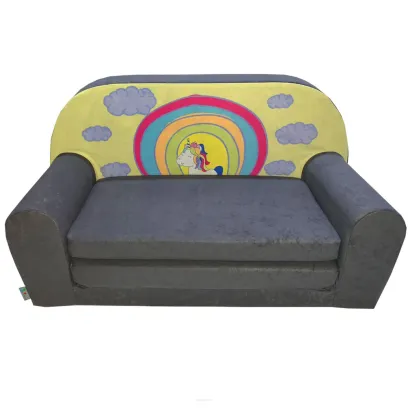 Kindersofa MINI Kindercouch W386_54 Pony Regenbogen