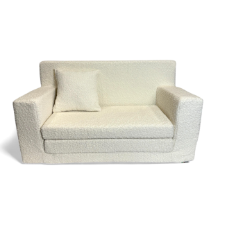 Kindersofa David – Stilvoller Komfort für das Kinderzimmer - In den Trendfarben Beige und Grau - 9