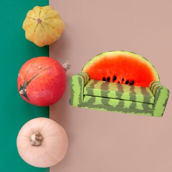 Kindersofa MINI Kindercouch "Früchte" W421_03 Wassermelone