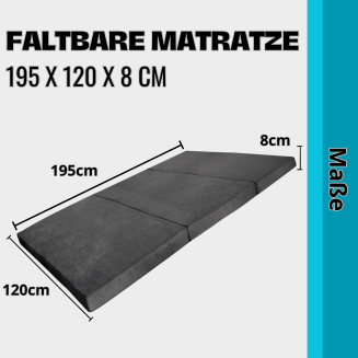 Klappmatratze Gästematratze XL 120x195x8cm - 3