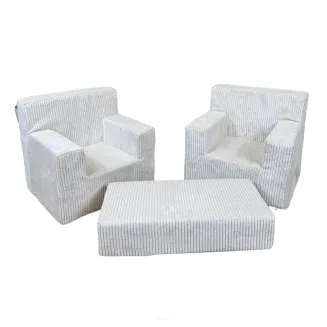 Kinderset aus zwei Sesseln und einem Tisch Rosalia aus Cord - in 5 Farben erhältlich - 2