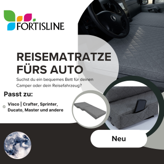 Faltbare Fahrerhaus-Matratze VISCO – passend für Crafter, Sprinter, Ducato, Master & weitere Transporter - 2