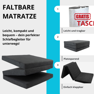 Klappmatratze Gästematratze im im VW-GTD-Karomuster – Größe 