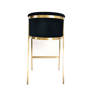 Design-Barhocker Glam Elegance – Luxus Hocker mit Metallgestell & Polsterung nach Maß - 7