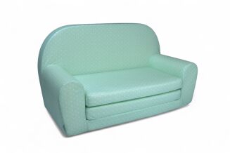 Kindersofa MINI Kindercouch W386_69 Minze Punkte Weiss - 2