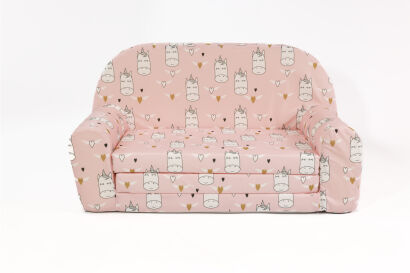 Kindersofa MINI Kindercouch W386_51 Einhorn PINK