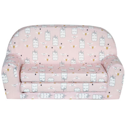 Kindersofa MINI Kindercouch W386_51 Einhorn PINK