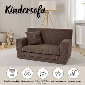 Kindersofa Rosalia aus Kuschel-Cord – Stilvoll, sicher und perfekt für Spiel und Entspannung - 3