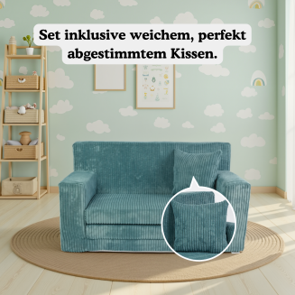 Kindersofa Rosalia aus Kuschel-Cord – Stilvoll, sicher und perfekt für Spiel und Entspannung - 48