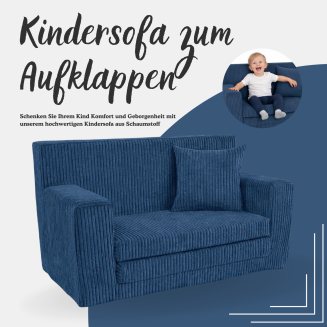 Kindersofa Rosalia aus Kuschel-Cord – Stilvoll, sicher und perfekt für Spiel und Entspannung - 5