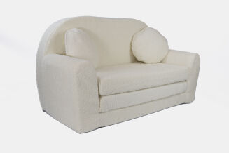 Sofa David  - Ausklappbares Kindersofa aus Teddystoff mit Verlängerung - in 6 Farben - 2