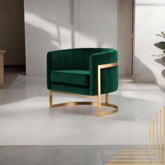 Glam Elegance – Design-Sessel mit Edelstahlrahmen - 5