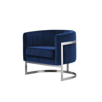 Glam Elegance – Design-Sessel mit Edelstahlrahmen - 18