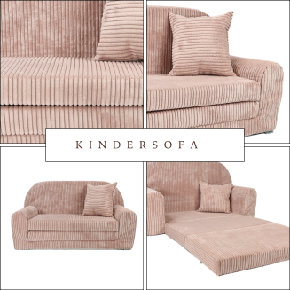 Mini-Sofa Rosalia - Ausklappbares Kindersofa aus Cord - 31