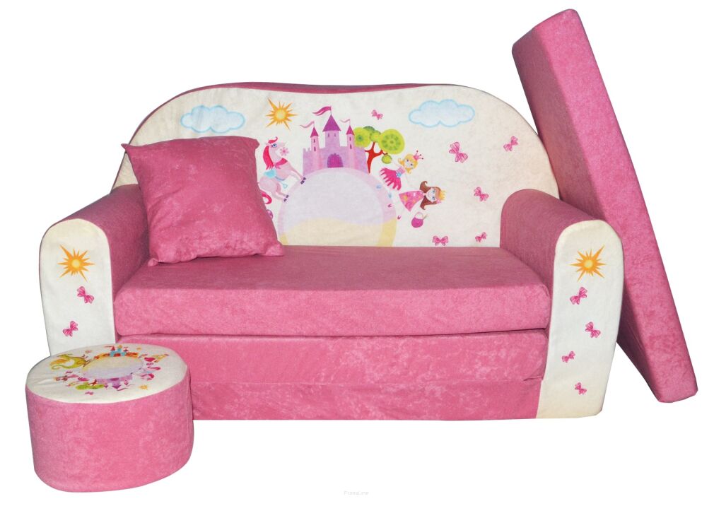 Kindersofa zum Aufklappen - Pink Castle