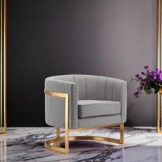 Glam Elegance Sessel – Pepita trifft Modern Glamour - 8