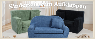 Mini-Sofa David - Ausklappbares Kindersofa aus Teddystoff in 6 Farben - 22