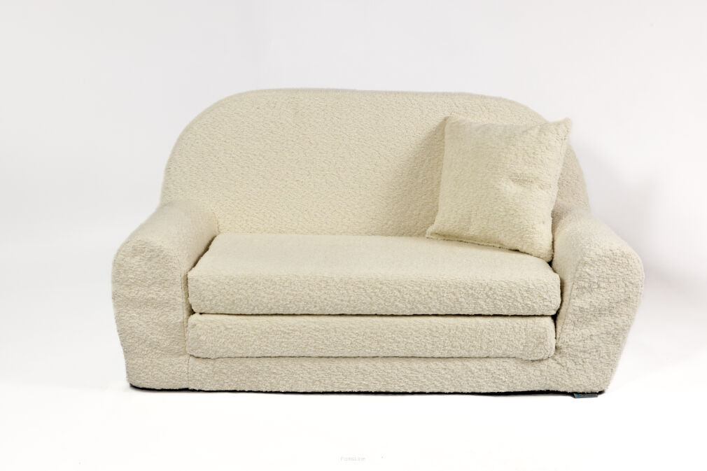 Mini-Sofa David - Ausklappbares Kindersofa aus Teddystoff in 6 Farben