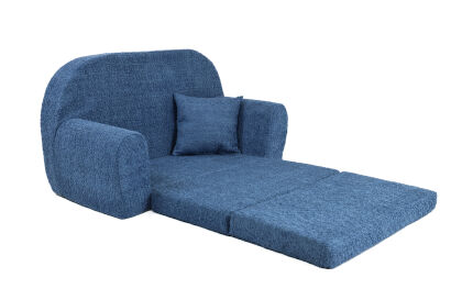 Mini-Sofa David - Ausklappbares Kindersofa aus Teddystoff in 6 Farben