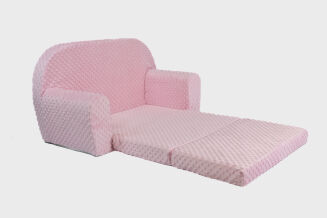 Kindersofa MINI Kindercouch W455_04 Plüsch Rosa - 3