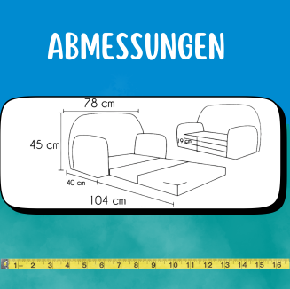 Kindersofa MINI Kindercouch W455_04 Plüsch Rosa - 6