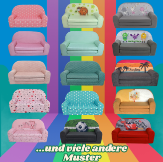 Kindersofa MINI Kindercouch W455_04 Plüsch Rosa - 7