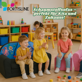 Kindersofa MINI Kindercouch W455_04 Plüsch Rosa - 8