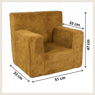 Kindersessel Rosalia aus Kuschel-Cord – Stilvoll, sicher und perfekt für Spiel und Entspannung - 2